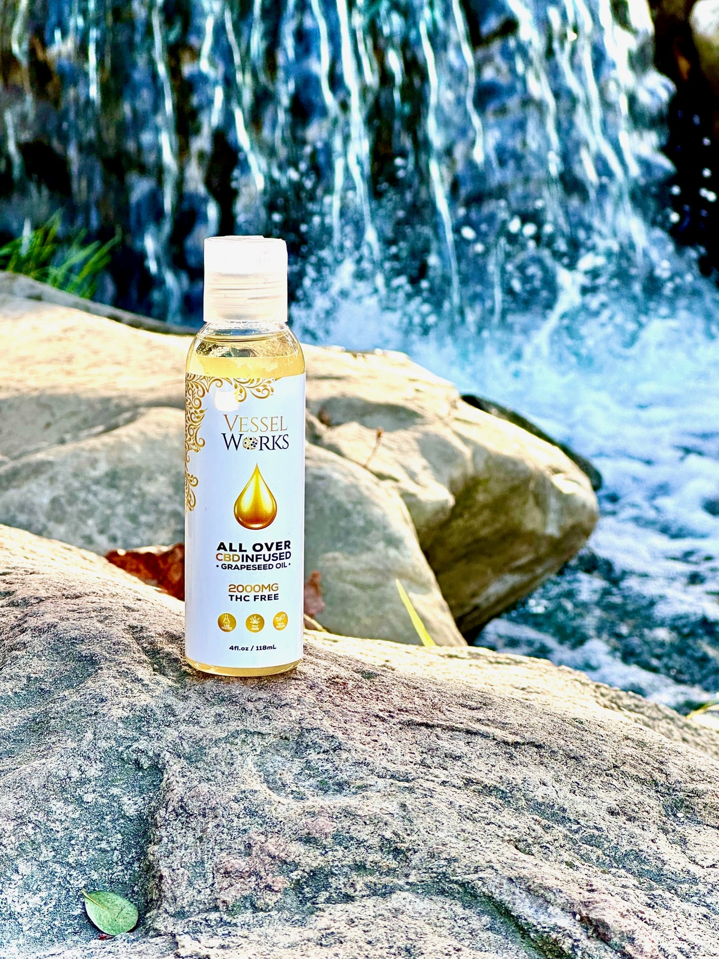 Vessel Works All Over CBD Grape Seed Oil 4oz 2000mg for pain