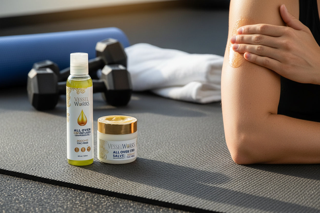 Vessel Works All Over CBD Salve and Oil bundle